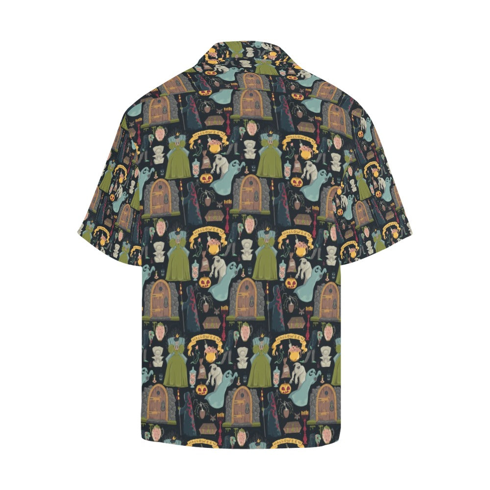 Creepy Halloween Print Design LKS304 Men's Hawaiian Shirt