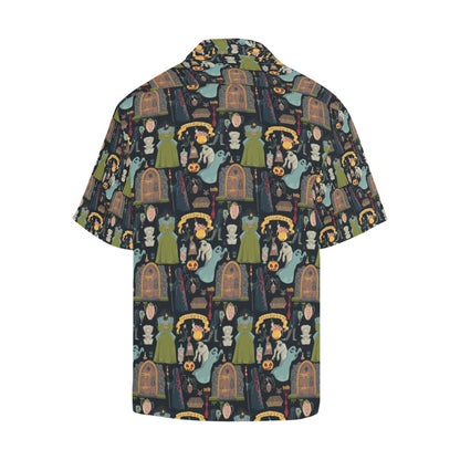 Creepy Halloween Print Design LKS304 Men's Hawaiian Shirt