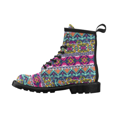 Indian Navajo Color Themed Design Print Women's Boots