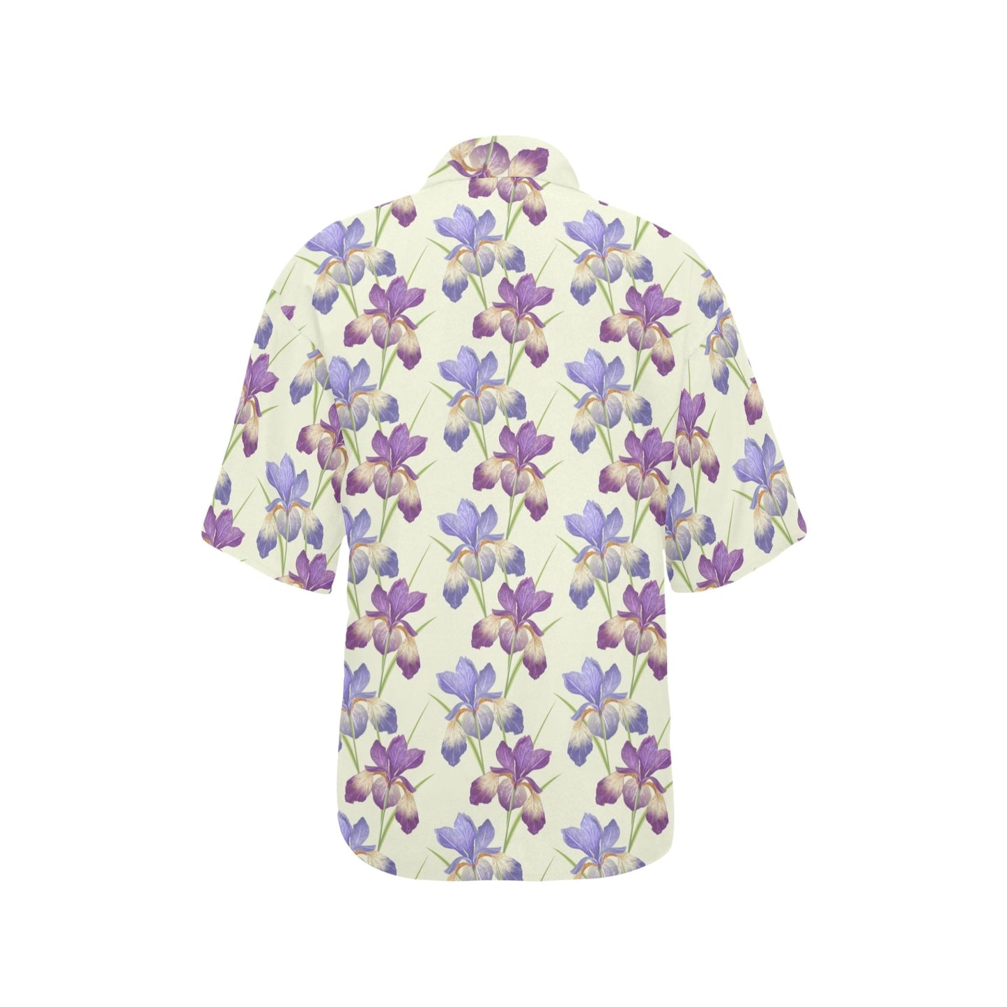 Iris Pattern Print Design IR08 Women's Hawaiian Shirt
