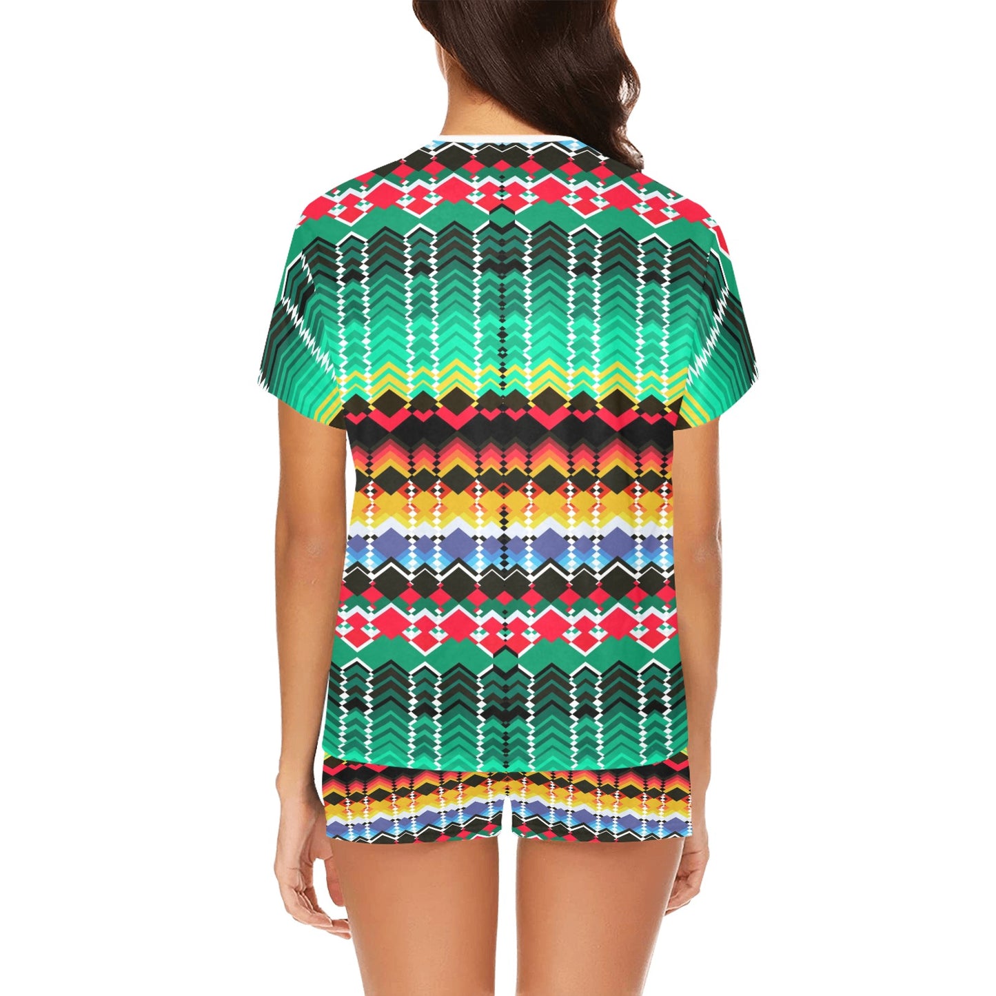 Serape Print Design LKS307 Women's Short Pajama Set