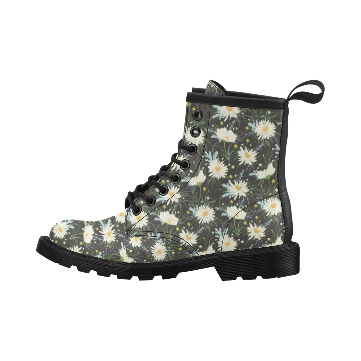 Daisy Pattern Print Design DS08 Women's Boots