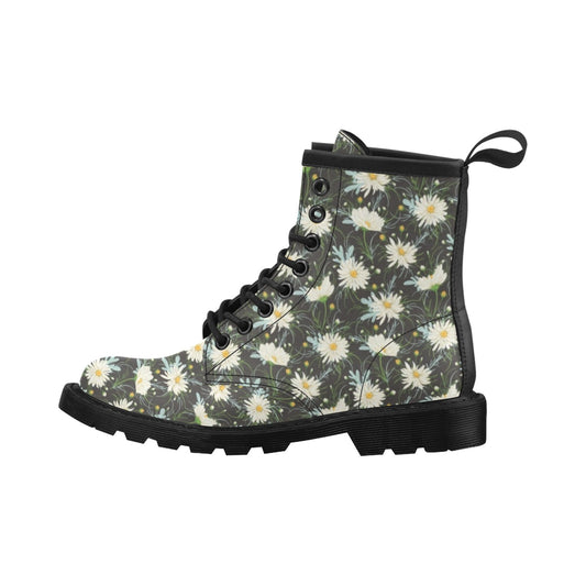 Daisy Pattern Print Design DS08 Women's Boots
