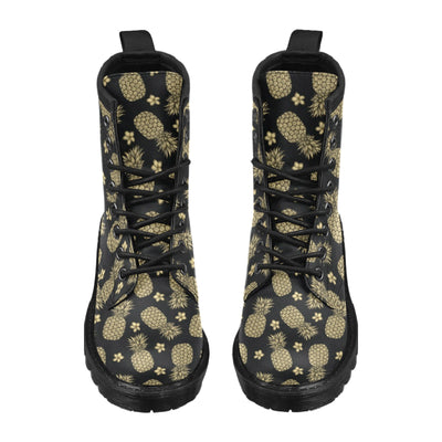 Gold Pineapple Hibiscus Women's Boots