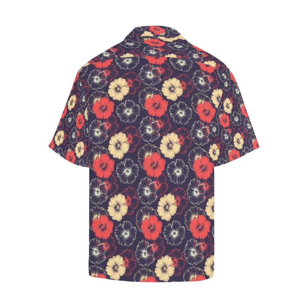 Tropical Flower Print Design LKS302 Men's Hawaiian Shirt