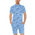 Dolphin Blue Print Men's Romper