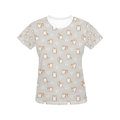 Shiba Inu Print Design LKS307 Women's  T-shirt