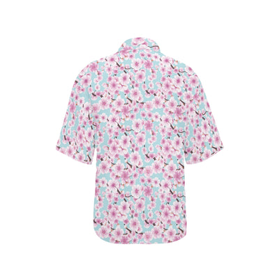 Cherry Blossom Pattern Print Design 01 Women's Hawaiian Shirt