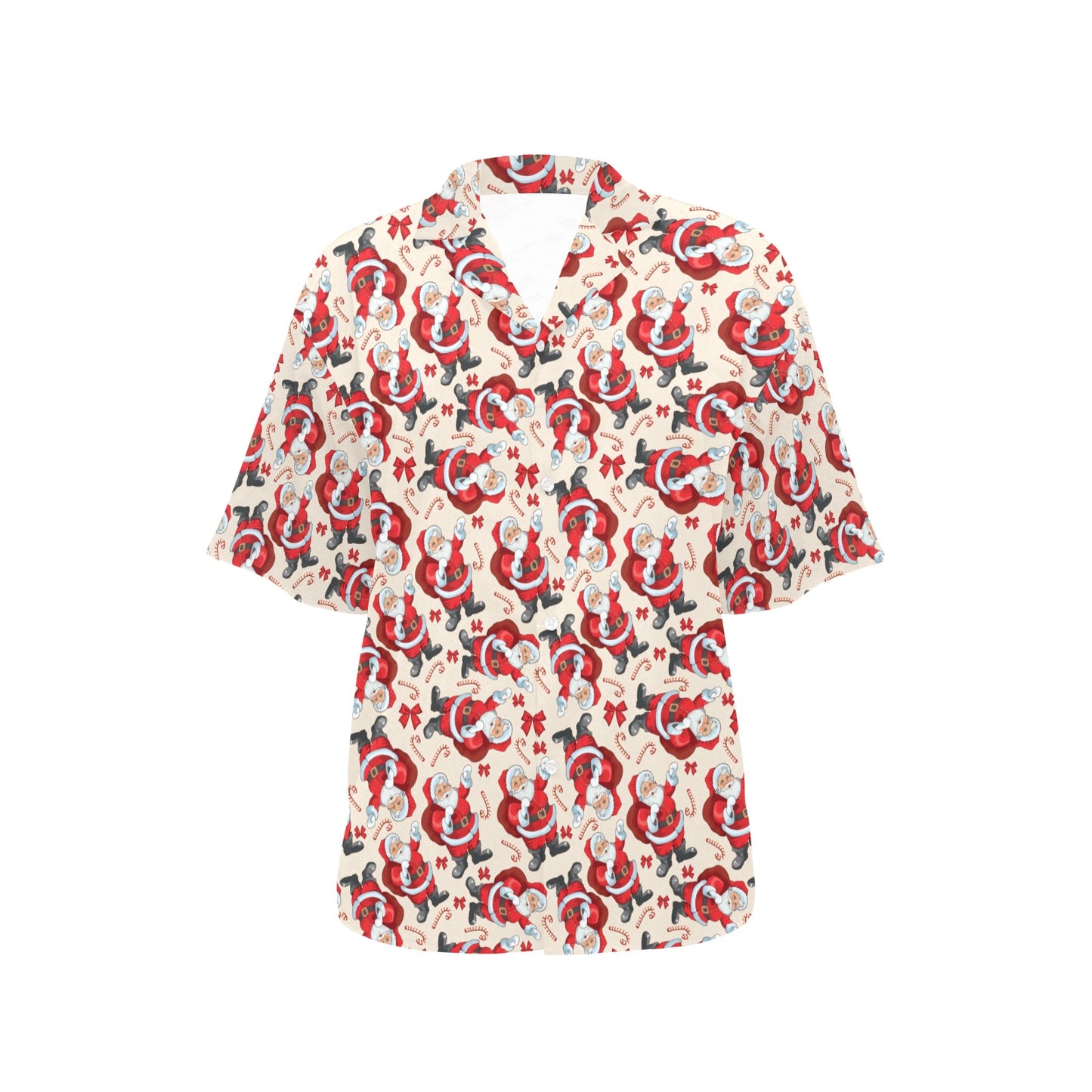 Santa Christmas Themed Print Design LKS302 Women's Hawaiian Shirt