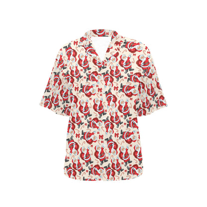 Santa Christmas Themed Print Design LKS302 Women's Hawaiian Shirt