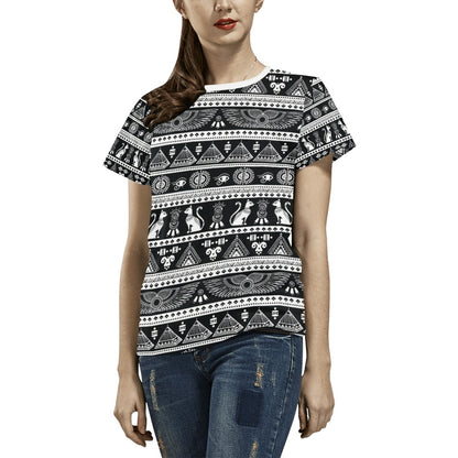 Tribal Pattern Print Design LKS305 Women's  T-shirt