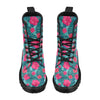 Red Hibiscus Pattern Print Design HB017 Women's Boots