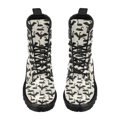 Swan Print Design LKS402 Women's Boots