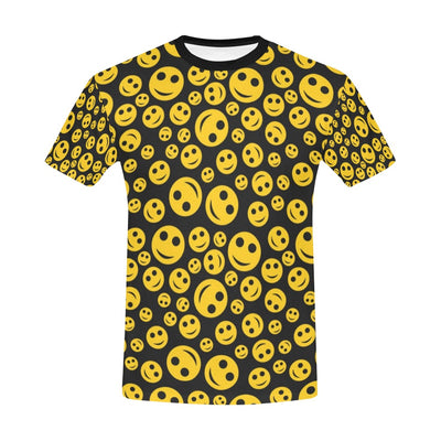 Smiley Face Emoji Print Design LKS304 Men's All Over Print T-shirt