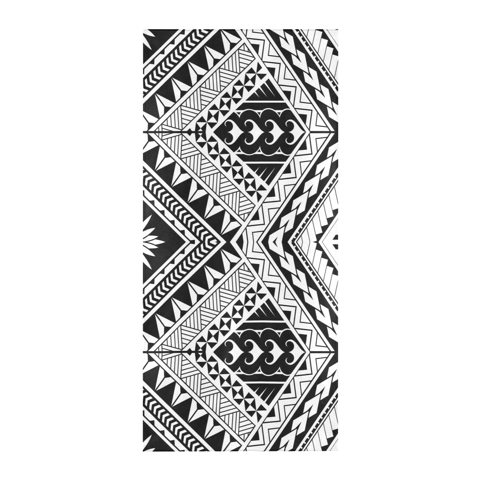 Samoan Tattoo Style Print Design LKS307 Beach Towel 32" x 71"