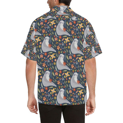 Sloth Print Design LKS303 Men's Hawaiian Shirt