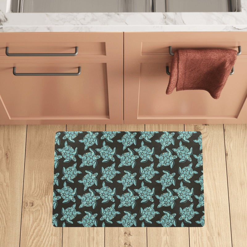 Sea Turtle Print Design LKS302 Kitchen Mat