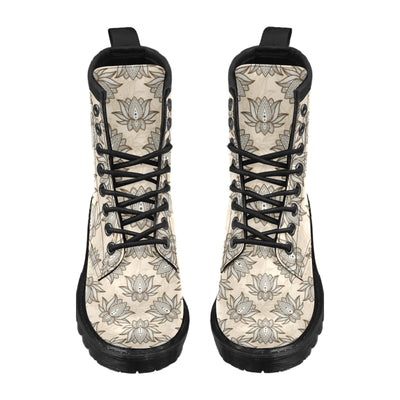 lotus Boho Pattern Print Design LO05 Women's Boots