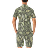 Fern Leave Green Print Pattern Men's Romper