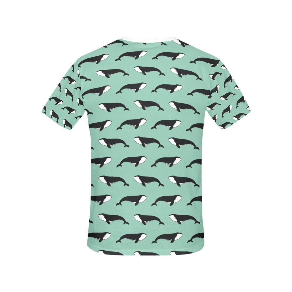 Whale Print Design LKS307 Women's  T-shirt