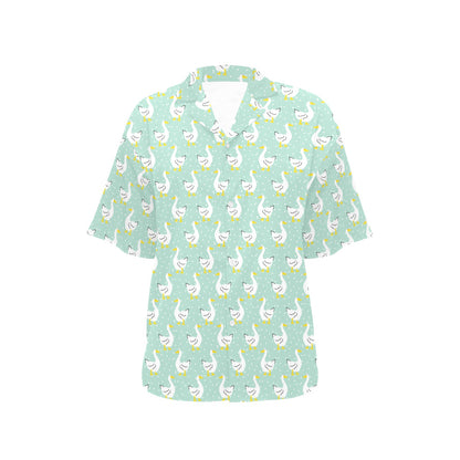 Goose Print Design LKS404 Women's Hawaiian Shirt