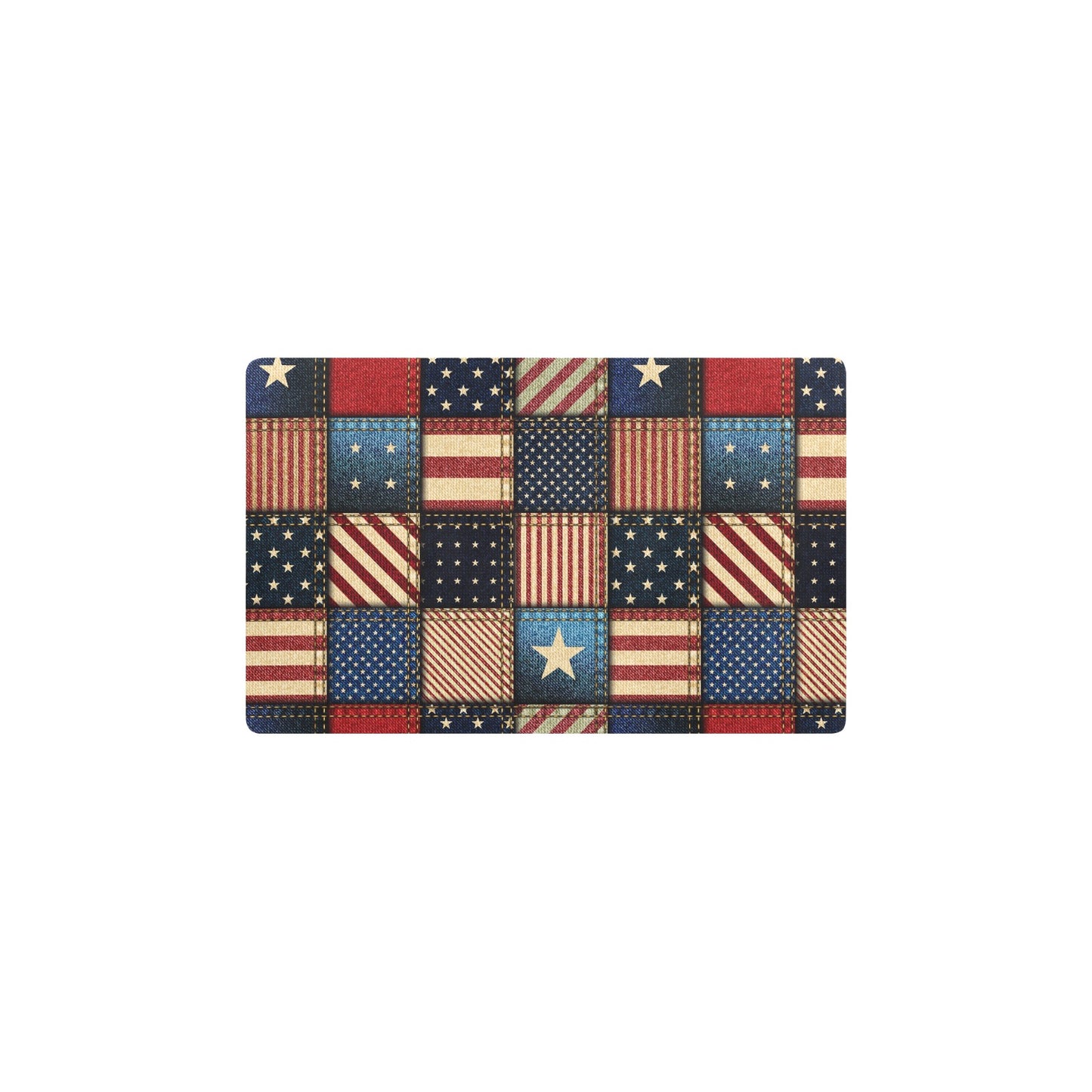 American flag Patchwork Design Kitchen Mat