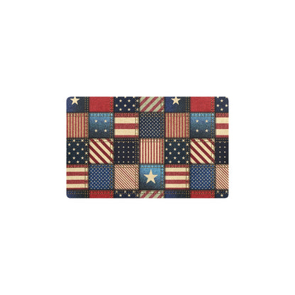 American flag Patchwork Design Kitchen Mat