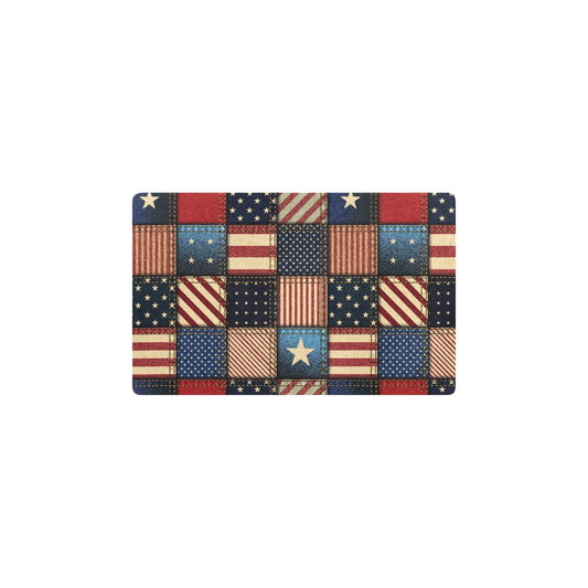 American flag Patchwork Design Kitchen Mat