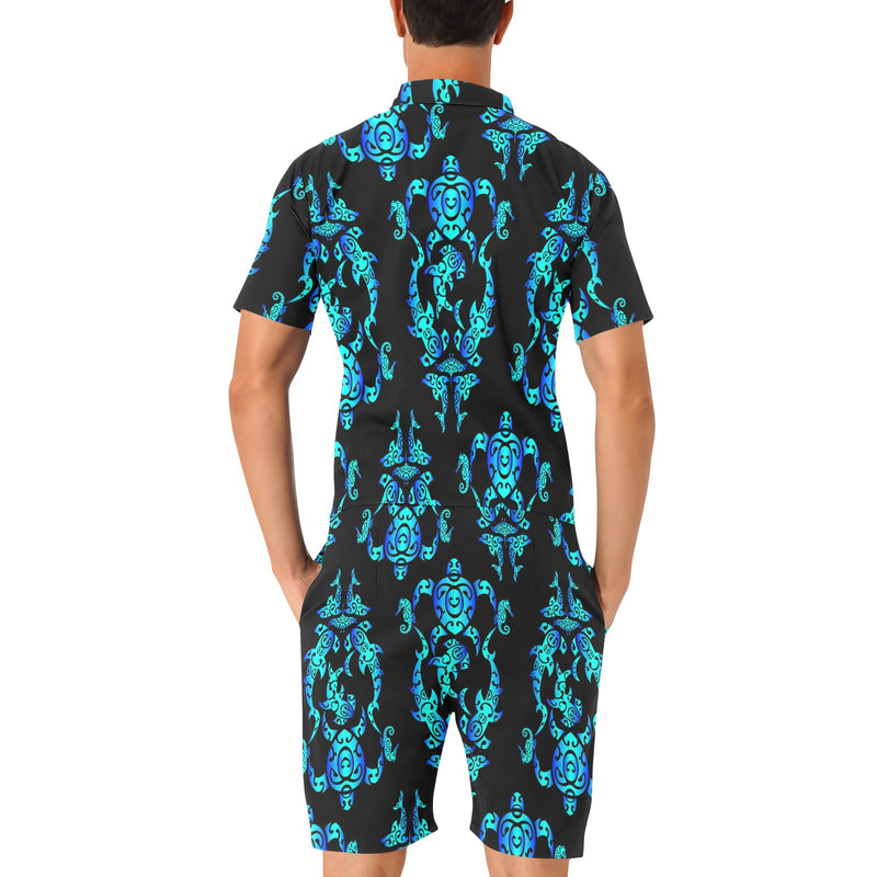 Sea turtle Polynesian Tribal Hawaiian Men's Romper