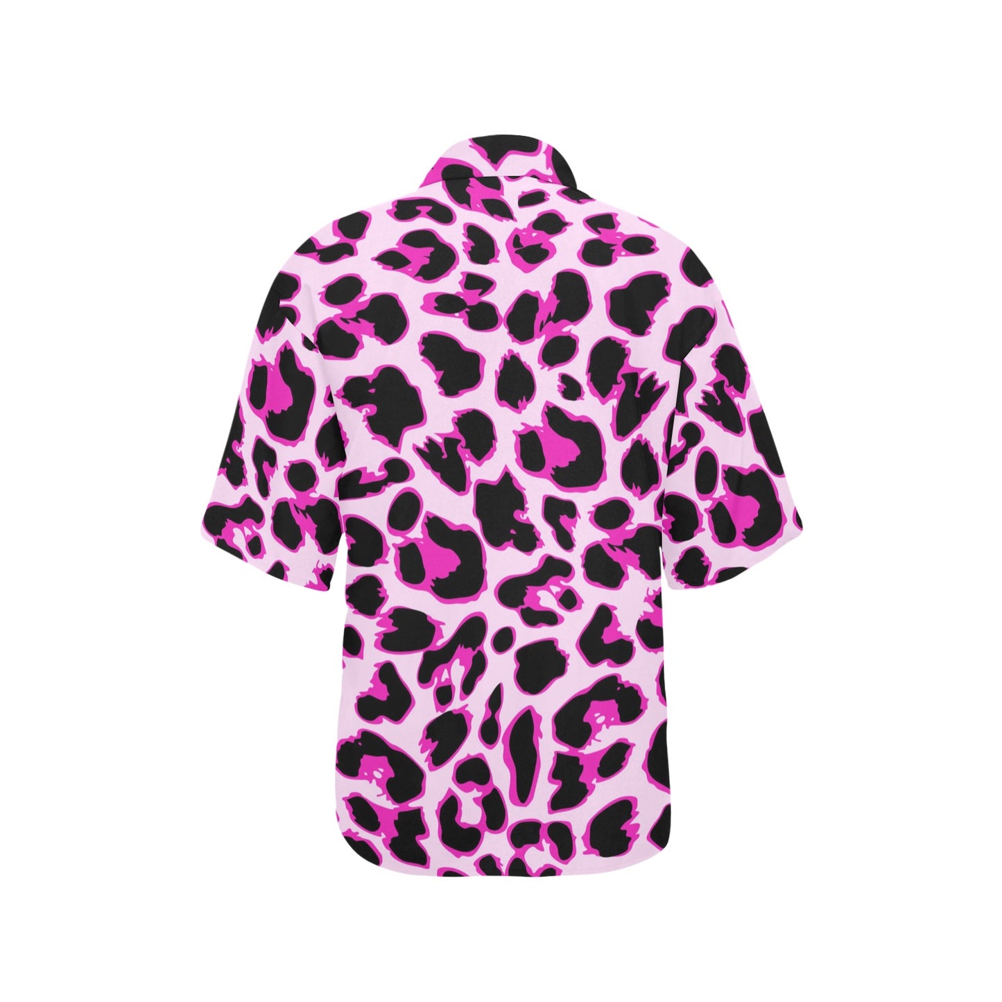 Pink Leopard Print Women's Hawaiian Shirt