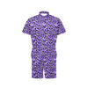 Leopard Purple Skin Print Men's Romper