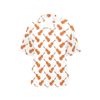 Violin Print Design LKS401 Women's Hawaiian Shirt