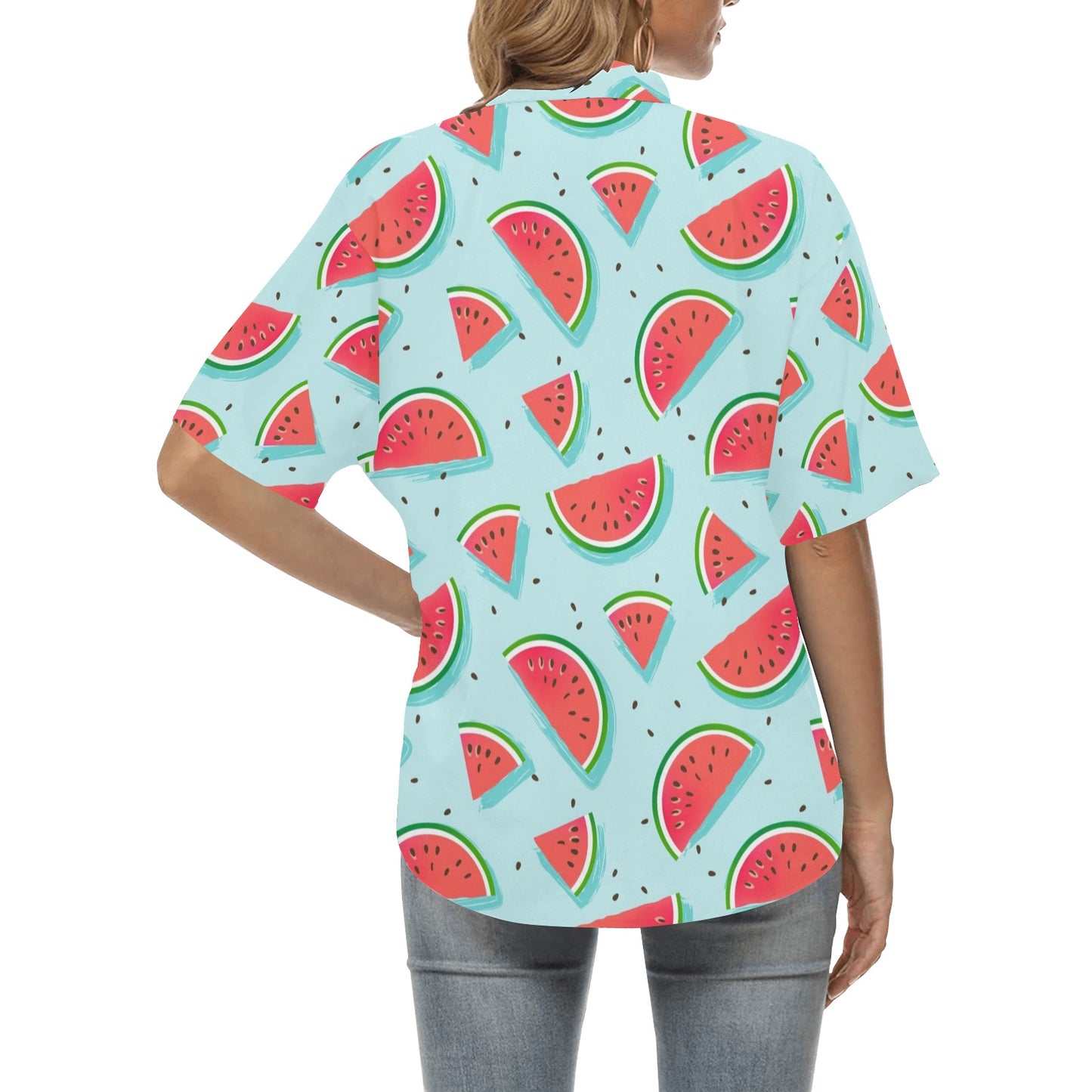 Watermelon Pattern Print Design WM03 Women's Hawaiian Shirt