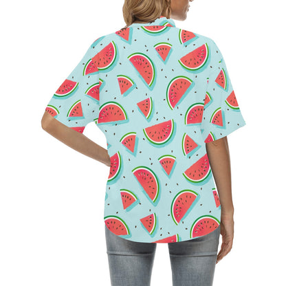 Watermelon Pattern Print Design WM03 Women's Hawaiian Shirt