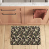 Horse Camo Themed Design Print Kitchen Mat