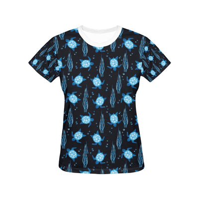 Sea Turtle Print Design LKS3013 Women's  T-shirt