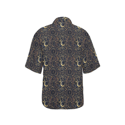 Celestial Pattern Print Design 04 Women's Hawaiian Shirt