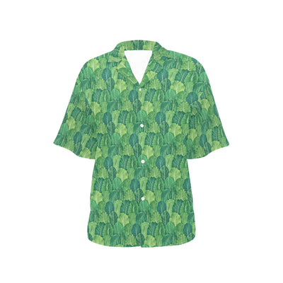 Cabbage Pattern Print Design 02 Women's Hawaiian Shirt