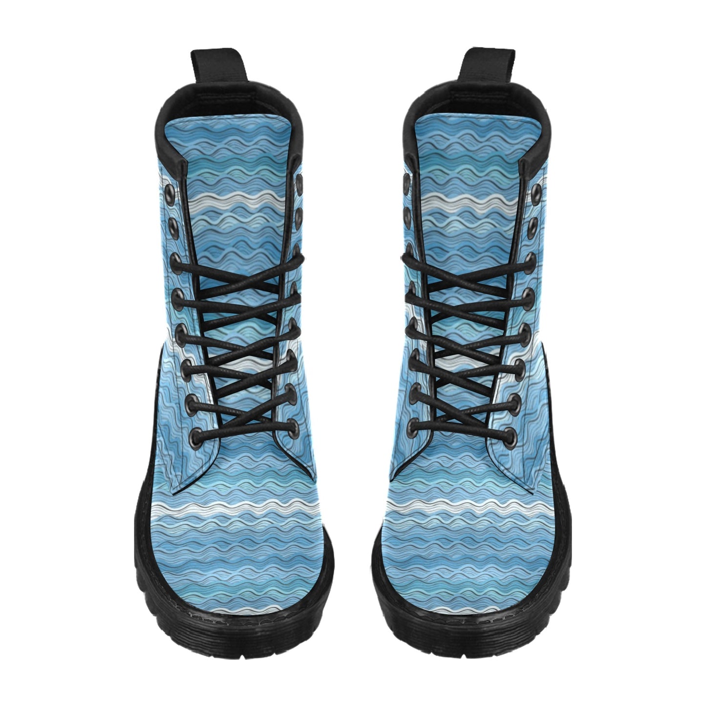 Wave Print Design LKS301 Women's Boots