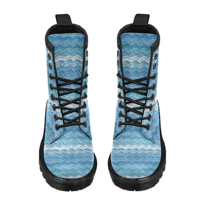 Wave Print Design LKS301 Women's Boots