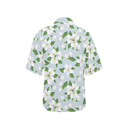 Apple blossom Pattern Print Design AB04 Women's Hawaiian Shirt