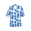 Tie Dye Blue Print Design LKS305 Women's Hawaiian Shirt
