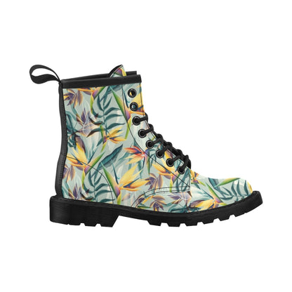 Tropical Flower Pattern Print Design TF022 Women's Boots