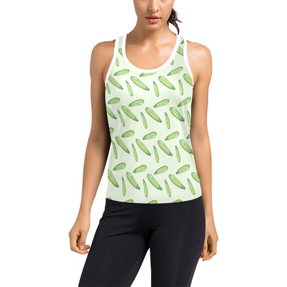 Zucchini Print Design LKS302 Women's Racerback Tank Top