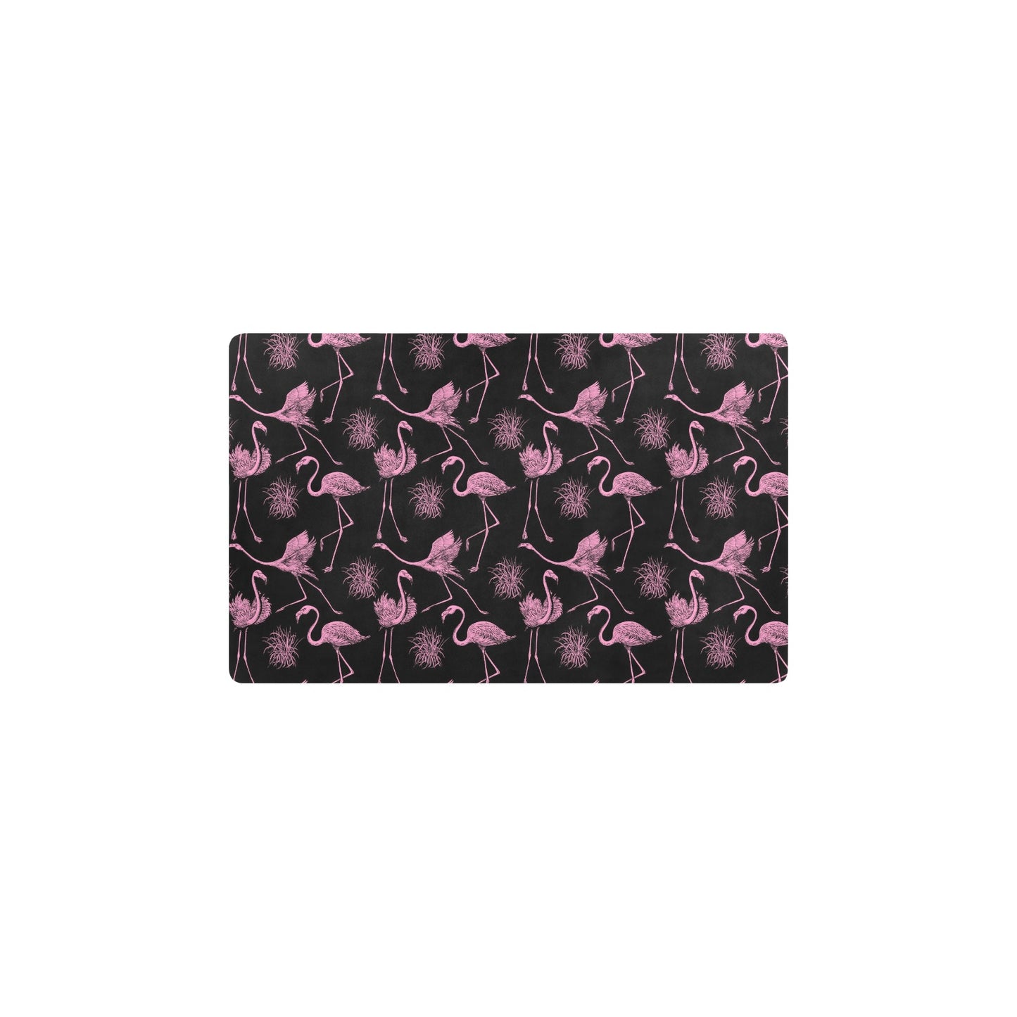 Flamingo Pink Print Pattern Kitchen Mat