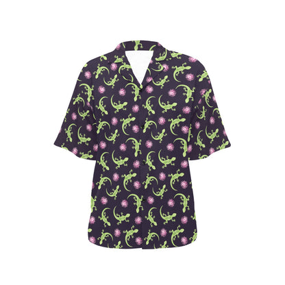 lizard Print Design LKS402 Women's Hawaiian Shirt