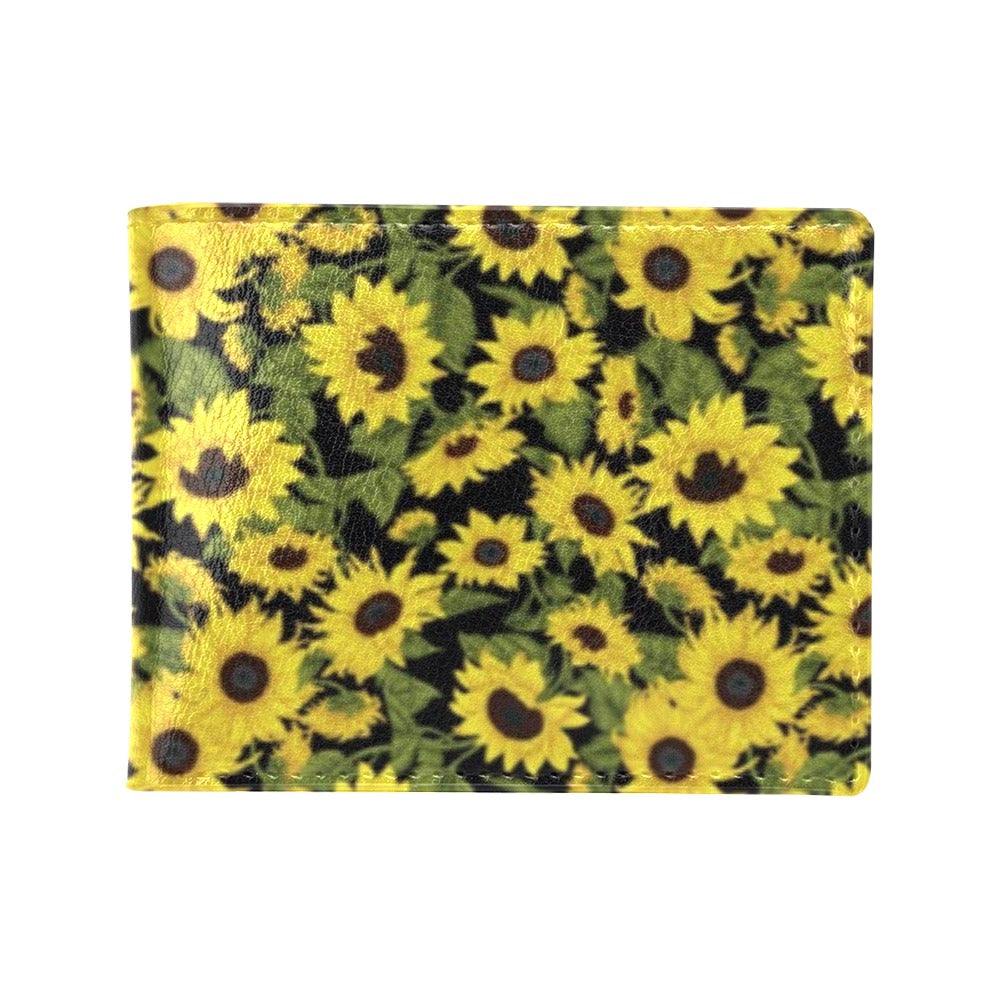 Sunflower Fresh Bright Color Print Men's ID Card Wallet