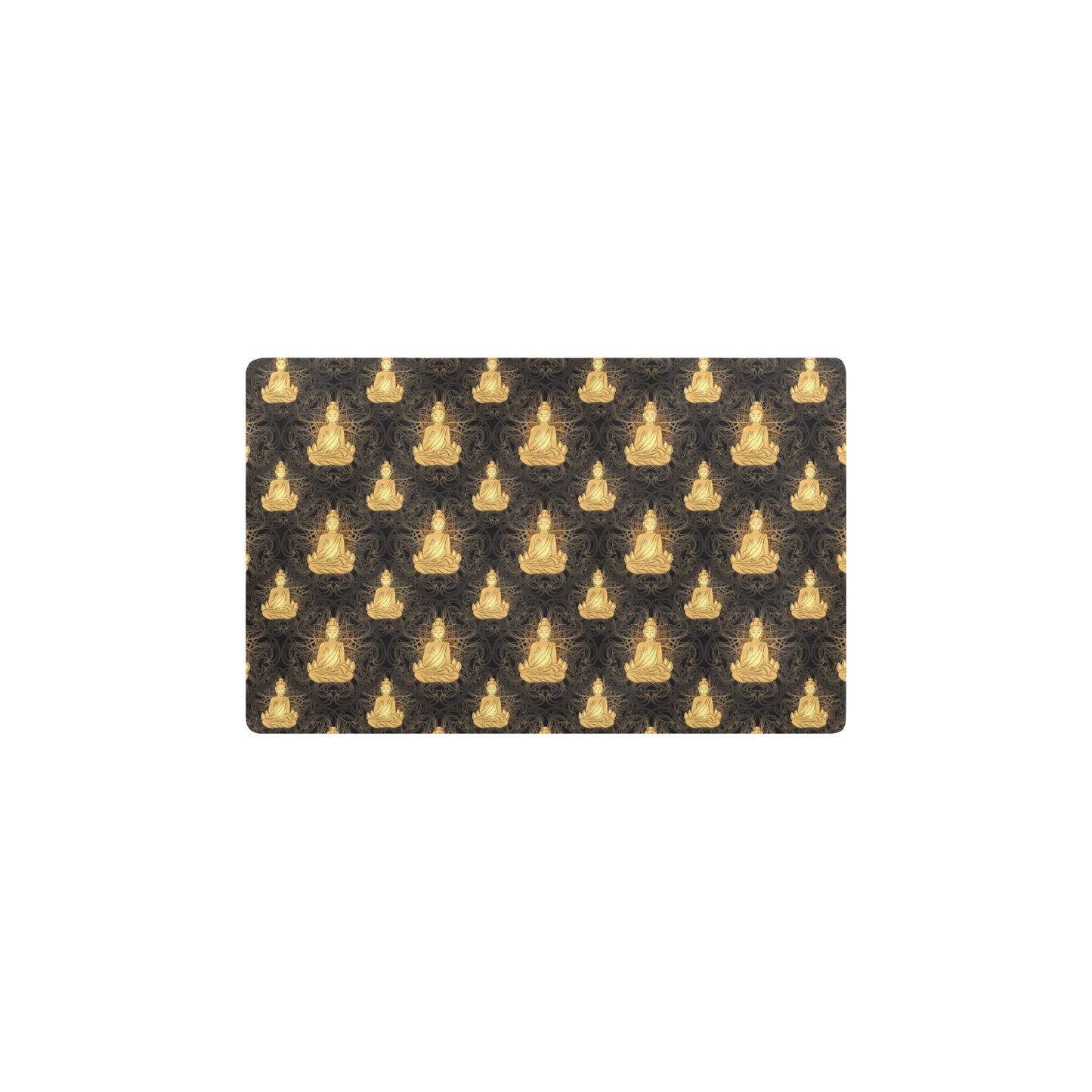 Buddha Pattern Print Design 02 Kitchen Mat
