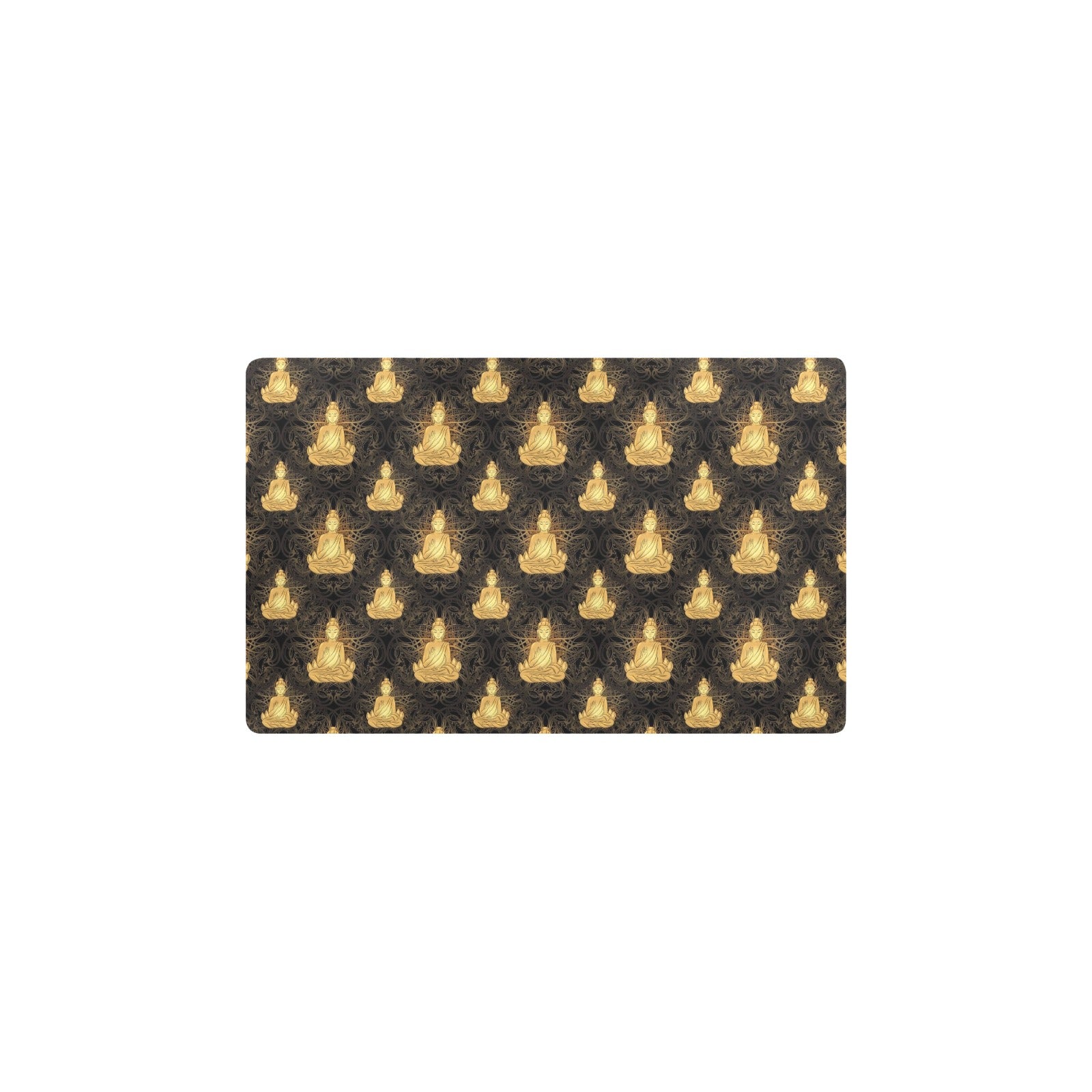 Buddha Pattern Print Design 02 Kitchen Mat