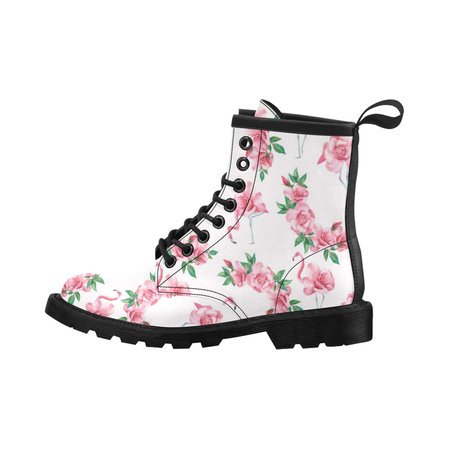 Flamingo Rose Pattern Women's Boots